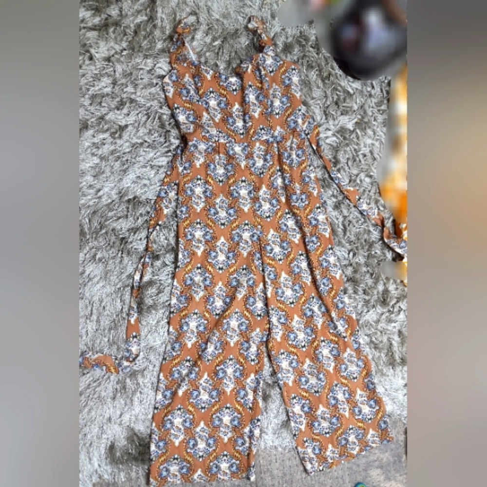 Inspired Hearts Brown Floral Romper